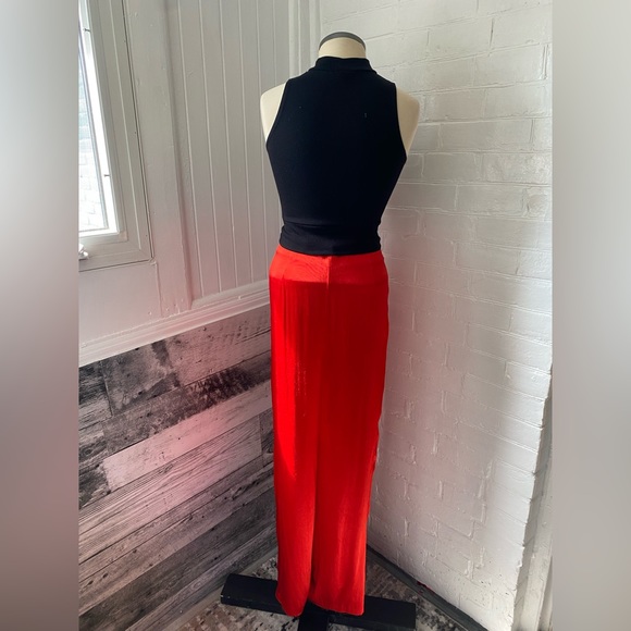 ZARA silky high waisted wide leg pants - Picture 5 of 13